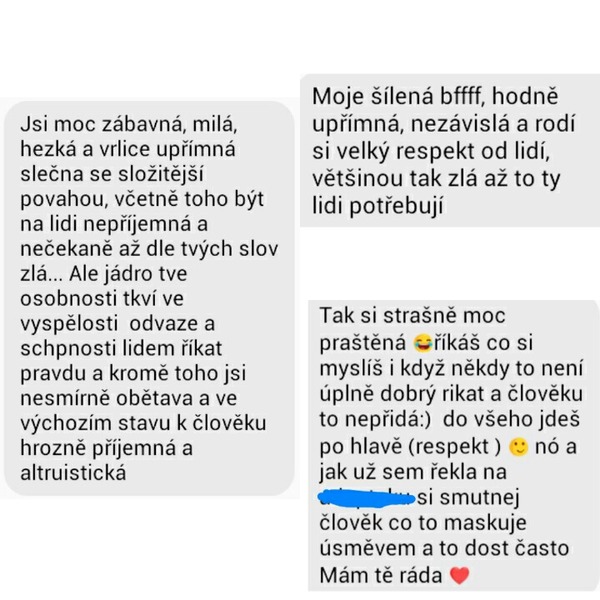 Napíš 5 ľuďomaby  napísali čo si o tebe myslia a urob koláž screenov